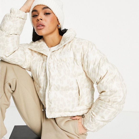 THE NORTH FACE CROPPED PRINTED NUPTSE SHORT JACKET Size Small - Picture 8 of 16